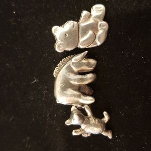 Pooh, Piglet,  and Eeyore tack pins